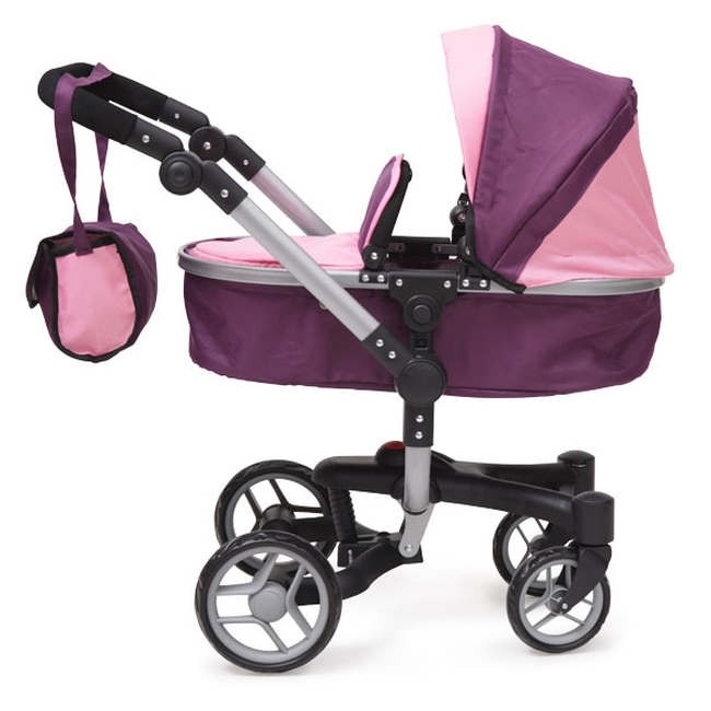 Cangaroo Violette Αναστρέψιμο Καρότσι για Κούκλες με Τσάντα (9694)