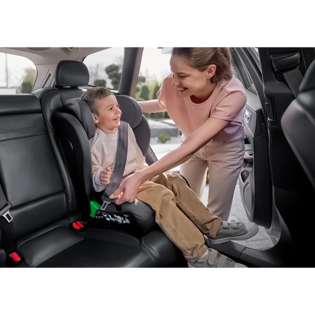 Lionelo Hugo i-Size 100–150 cm (Isofix) Κάθισμα Αυτοκινήτου Black Carbon