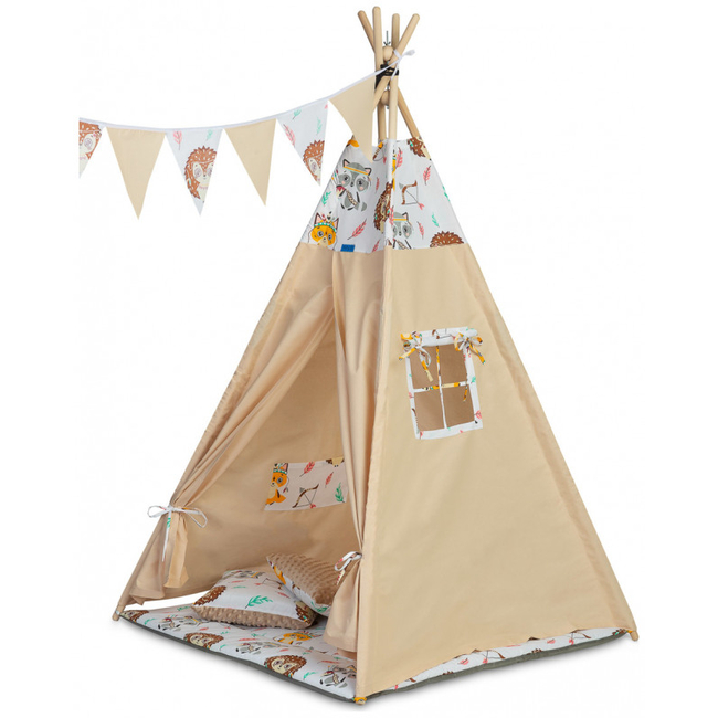 Caretero TOYZ Ινδιάνικη Σκηνή με Αξεσουάρ 104x104x164 cm Beige 5908310392301