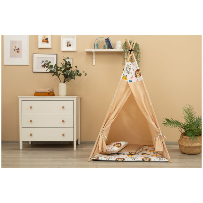Caretero TOYZ Ινδιάνικη Σκηνή με Αξεσουάρ 104x104x164 cm Beige 5908310392301