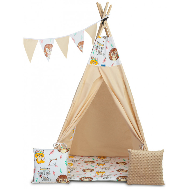 Caretero TOYZ Ινδιάνικη Σκηνή με Αξεσουάρ 104x104x164 cm Beige 5908310392301