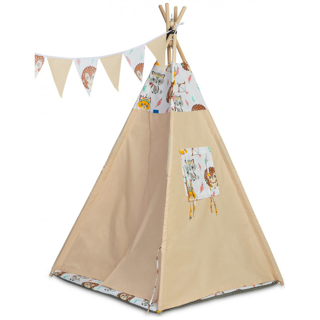 Caretero TOYZ Ινδιάνικη Σκηνή με Αξεσουάρ 104x104x164 cm Beige 5908310392301