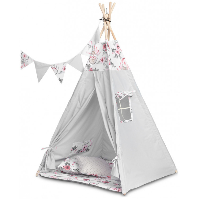 Caretero TOYZ Ινδιάνικη Σκηνή με Αξεσουάρ 104x104x164 cm Ροζ 5908310387574