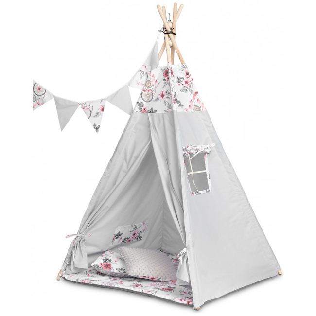 Caretero TOYZ Indian Tent with Accessories 104x104x164 cm Pink 5908310387574