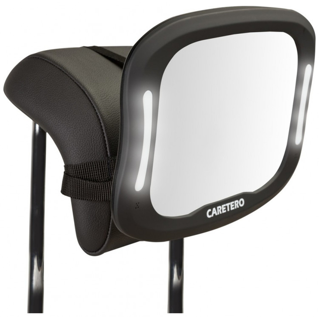 Caretero XL Illuminated LED Mirror for Car Seat Headrest 29 x 20 x 7.5 cm TEROA-1095