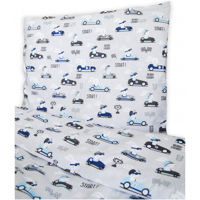 Duvet Cover and Pillow Cover 160 X 110 - 70 X 60 - Race Cars