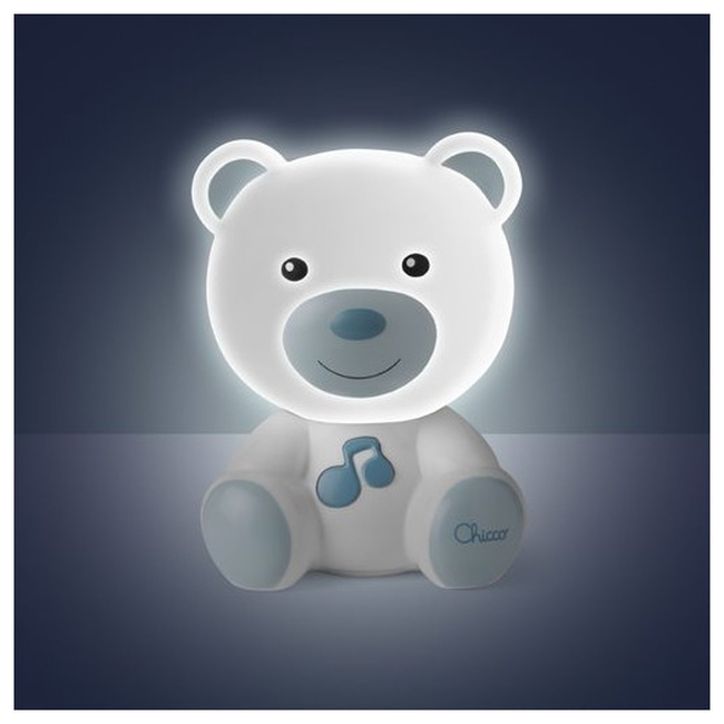 Chicco Teddy Bear Night Light With Melody Blue 09830-20