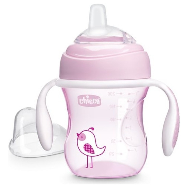 Chicco Training Cup with Soft Mouth 4 + m 200ml Pink 8058664069972