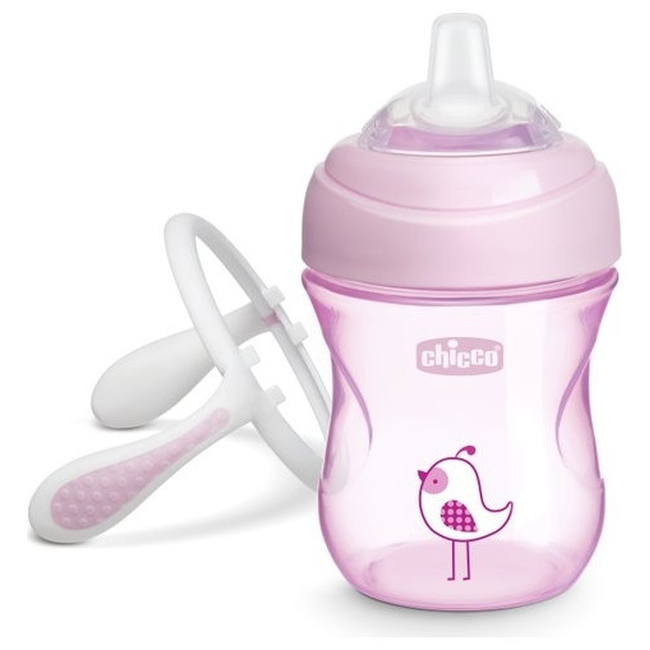 Chicco Training Cup with Soft Mouth 4 + m 200ml Pink 8058664069972