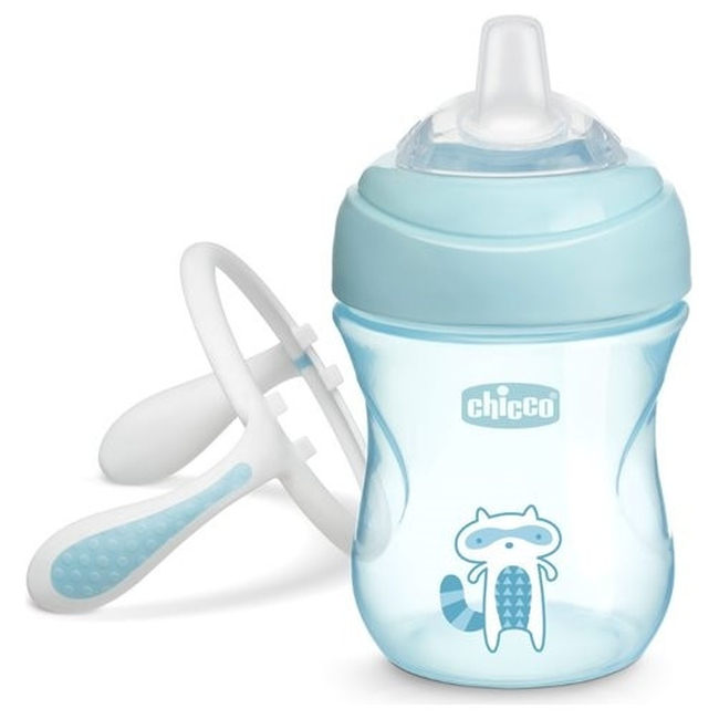 Chicco Εκπαιδευτικό Κύπελλο με Μαλακό Στόμιο 4+μ 200ml Σιέλ 8058664069989