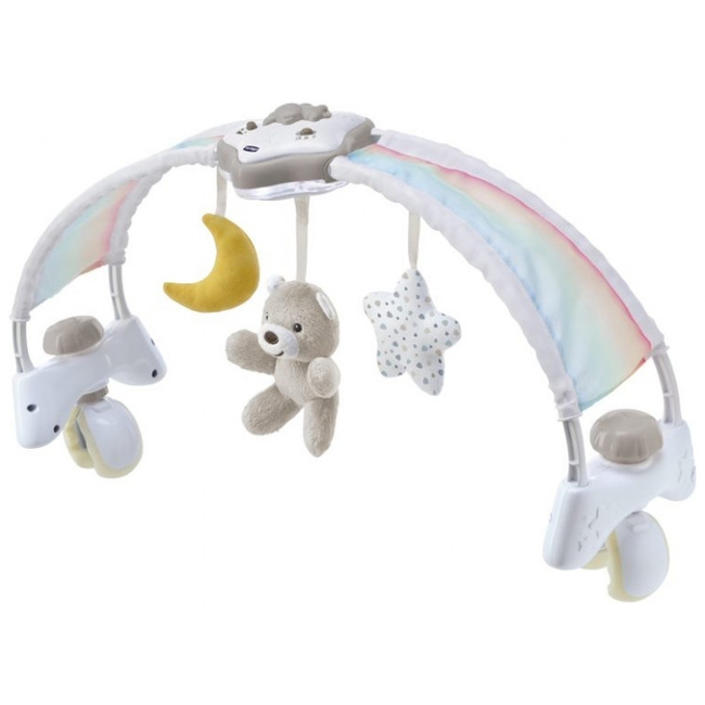 Chicco First Dreams 2 in 1 Rainbow Sky Μπάρα Δραστηριοτήτων για Κούνια & Παρκοκρέβατο Beige 00010473000000