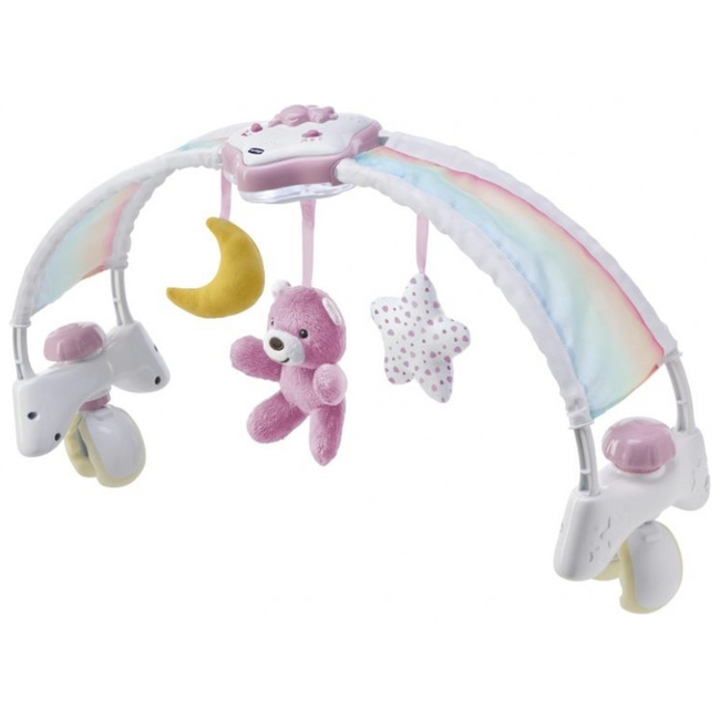 Chicco First Dreams 2-in-1 Rainbow Sky Bed Arch Pink 00010473100000