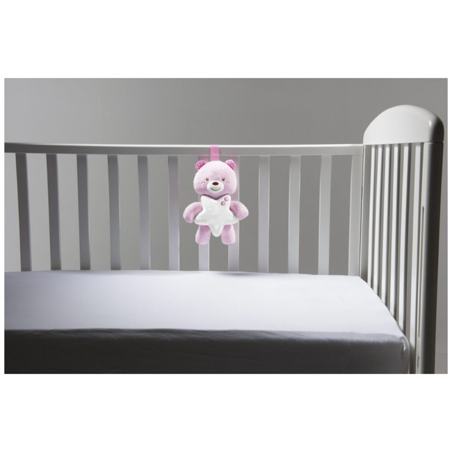 Chicco Goodnight Bear Φωτεινό Μουσικό Αρκουδάκι Ροζ 079704