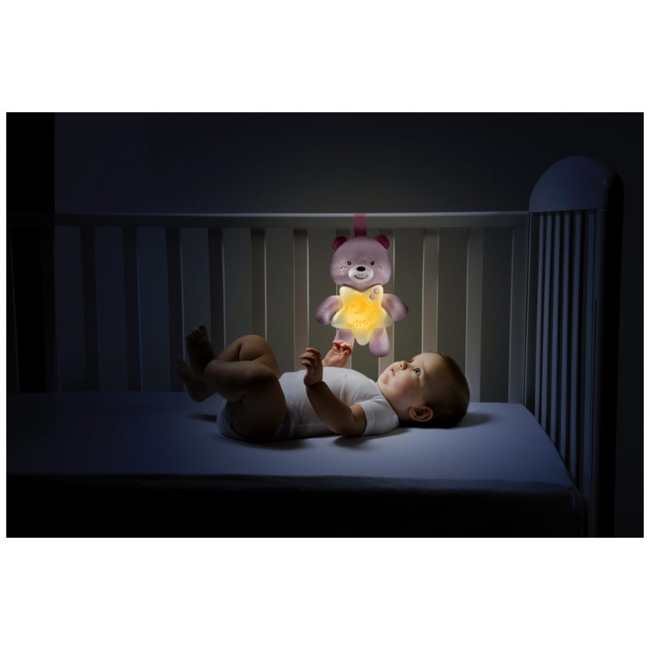 Chicco Goodnight Bear Φωτεινό Μουσικό Αρκουδάκι Ροζ 079704