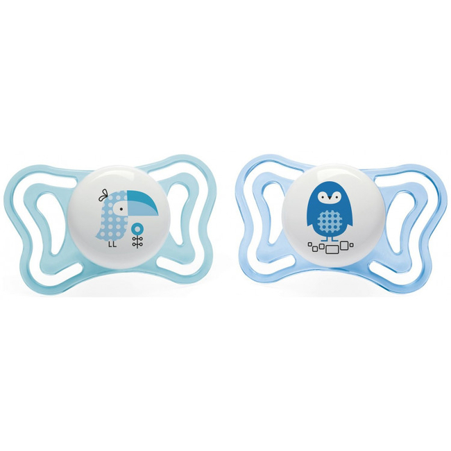 Chicco Physio Forma Light Silicone Pacifier Night 2-6 months 2pcs Blue 7103121