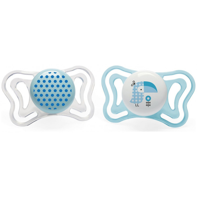 Chicco Physio Forma Light Silicone Pacifier Night 2-6 months 2pcs Blue 7103121