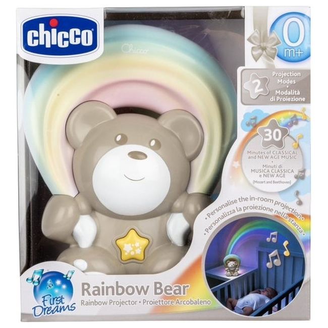 Chicco Rainbow Bear Μουσικός Προτζέκτορας Beige 00010474000000