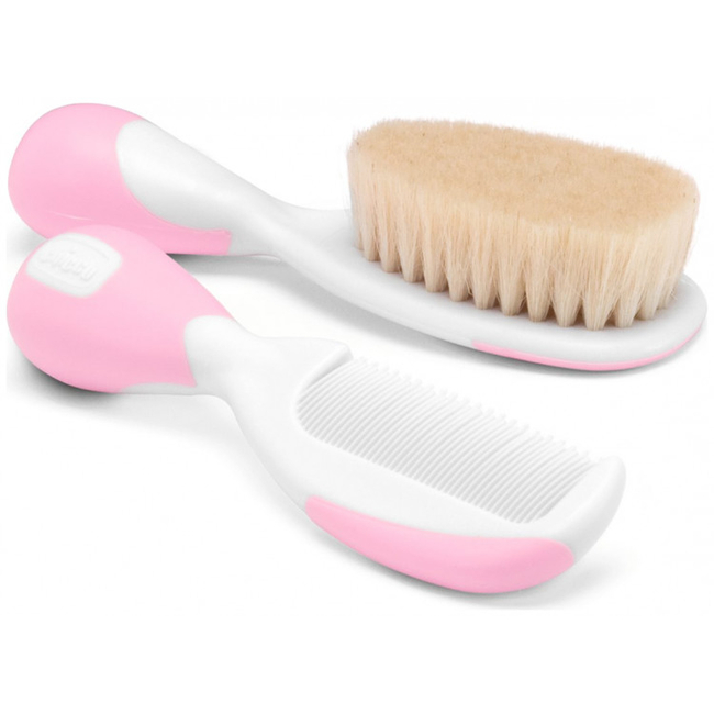 Chicco Baby Brush & Comb Set Pink 06569-10