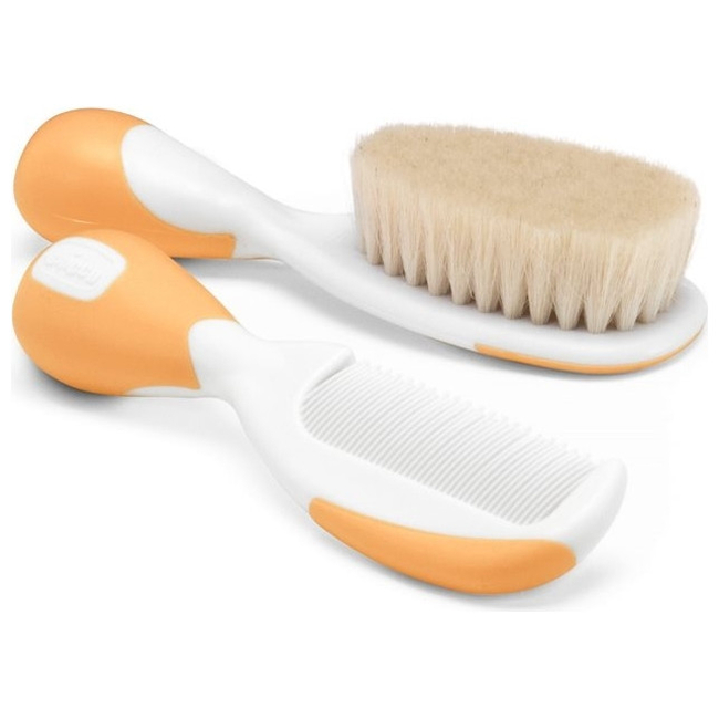 Chicco Baby Brush & Comb Set Orange 8058664011506