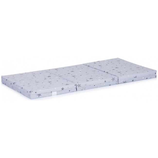 Chipolino Foldable mattress 120x60cm for travel cot Platinum Grey Stars MAT02202PLGR