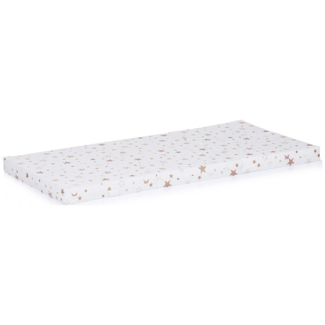 Chipolino Foldable mattress 120x60cm for travel cot White Beige Stars MAT02203WHBE