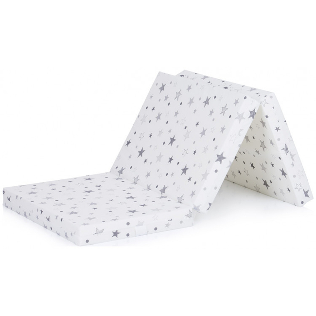 Chipolino Αναδιπλούμενο Στρώμα 120x60cm για Κούνια/Παρκοκρέβατο White grey Stars MAT02201WHGR