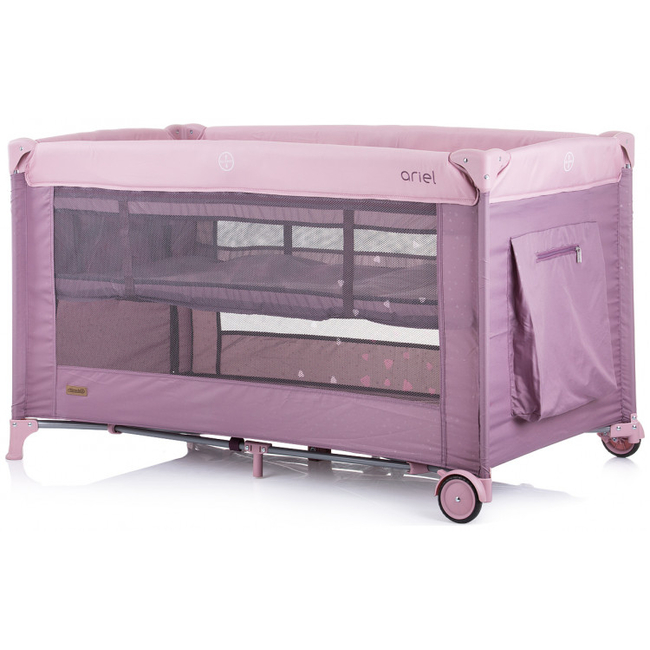 Chipolino Ariel Playpen 2 levels with Wheels & Case Lilac KOSIAR0224LL