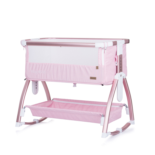 Chipolino Baby Boss Cradle with Opening Side & Accessories Blush KOSBB02204BH