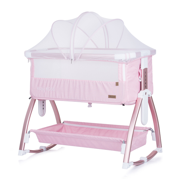 Chipolino Baby Boss Cradle with Opening Side & Accessories Blush KOSBB02204BH