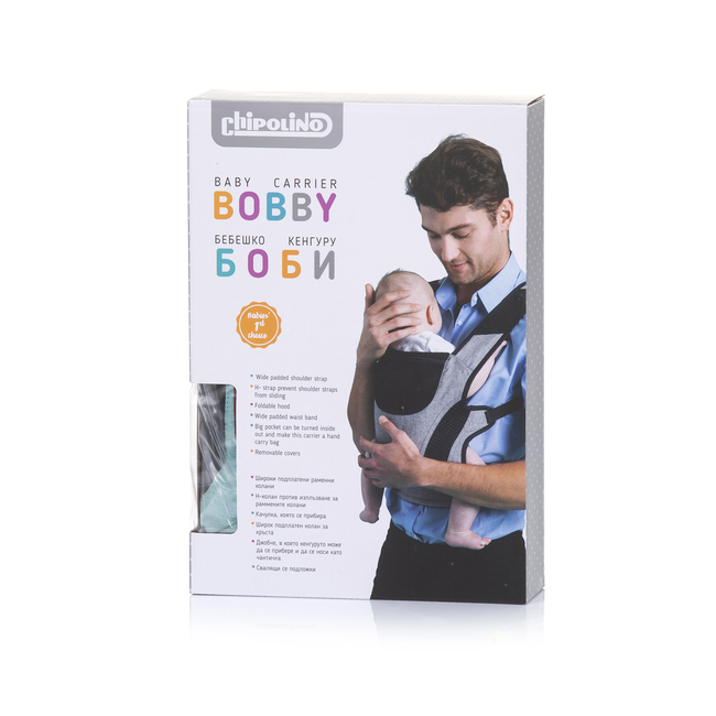 Chipolino Bobby 3 in 1 Baby Carrier 4+m Grey KENBY0223GY