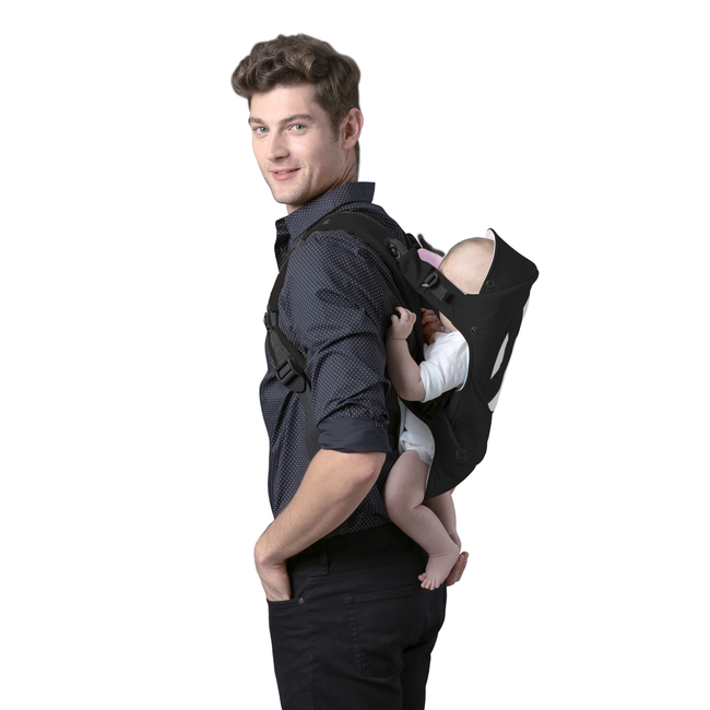 Chipolino Comfy 3 in 1 Baby Carrier Carry & Back 3+ months Black Pink KENCM0223BP