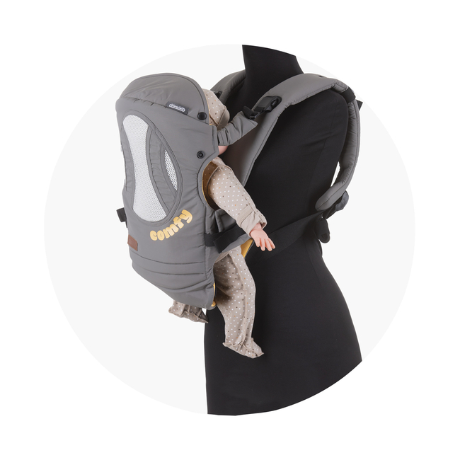 Chipolino Comfy 3 in 1 Baby Carrier Carry & Back 3+ months Grey KENCM0225GY