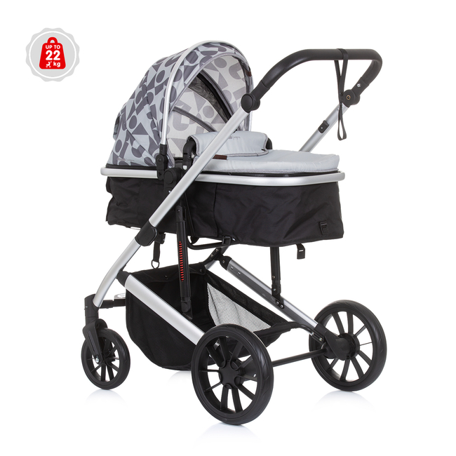 Chipolino Enigma 2 in 1 Convertible Stroller 0-36 months up to 22kg with 2 Accessories Glacier KKEN02302GL