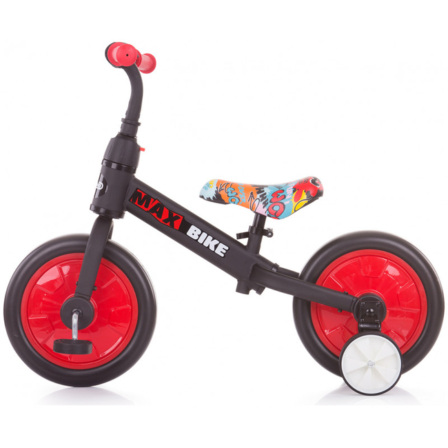 Chipolino Max Bike Balance Bike with Auxiliary Wheels & Pedals 3+ years Red DIKMB0205RE