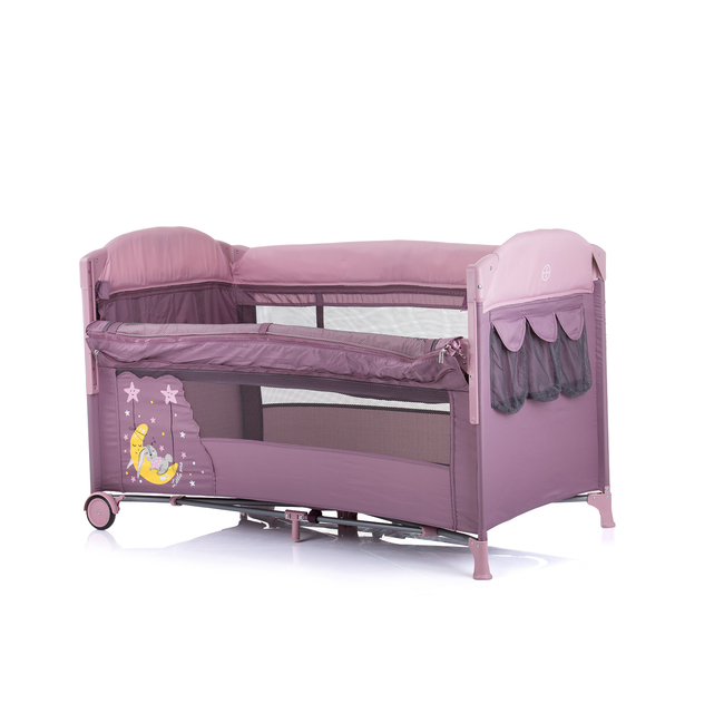 Chipolino Merida Side Sleeping Play pen and crib with drop side Blush KOSIMER0227BH