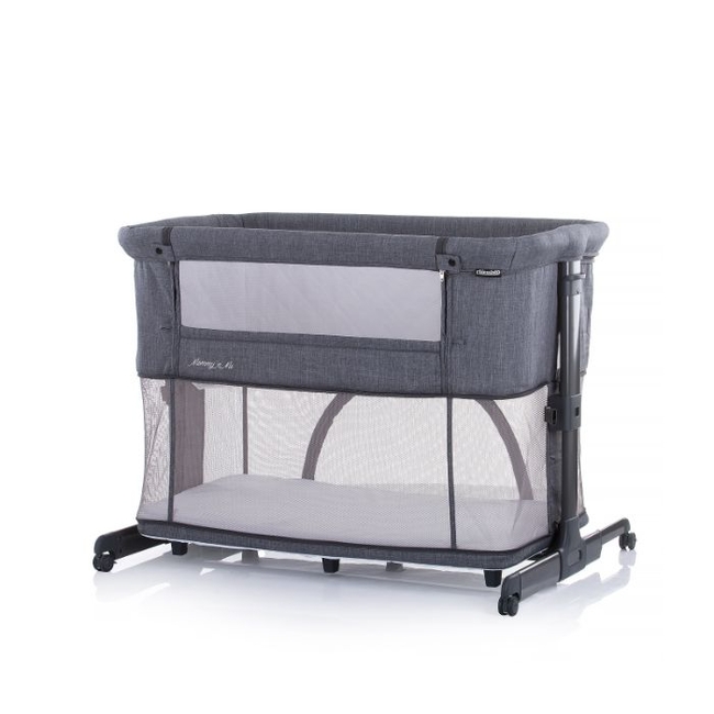 Chipolino Mommy 'n Me 2 in 1 Co-sleeping crib with drop side - Graphite (KOSMM0201GT)