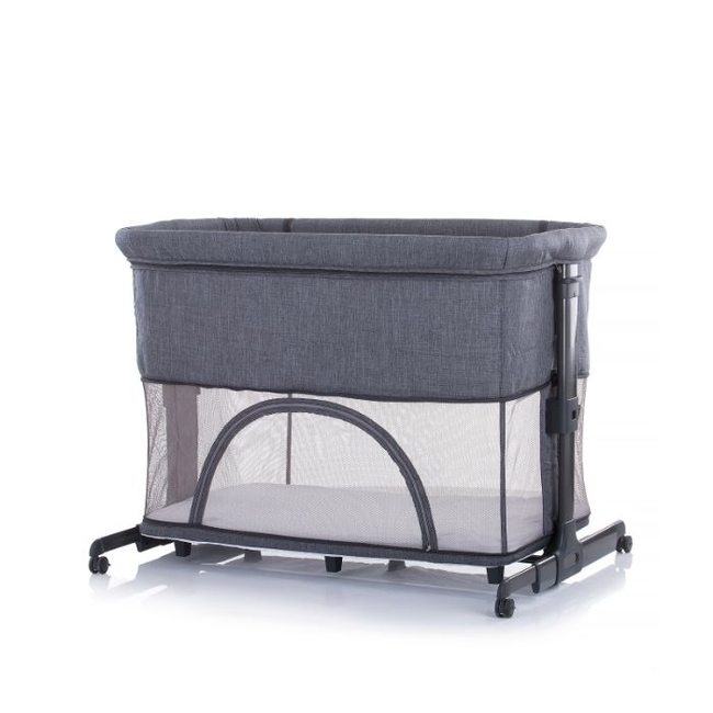 Chipolino Mommy 'n Me 2 in 1 Co-sleeping crib with drop side - Graphite (KOSMM0201GT)