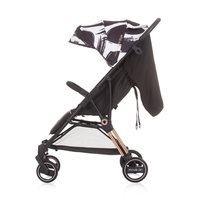 Chipolino Move On Baby Stroller Automatic Folding 0+ months Black White LKMO02301BW