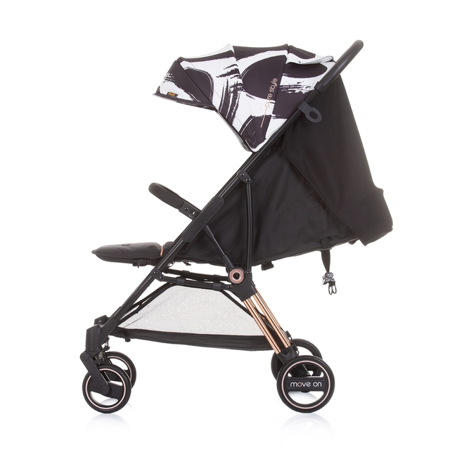 Chipolino Move On Baby Stroller Automatic Folding 0+ months Black White LKMO02301BW