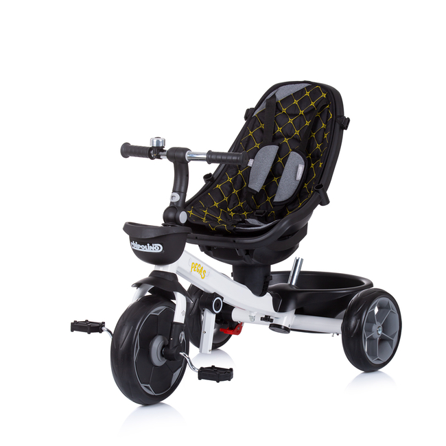 Chipolino Pegas Tricycle Children's Bicycle Reclining Back Swivel Seat Platinum TRKPEG02202PL