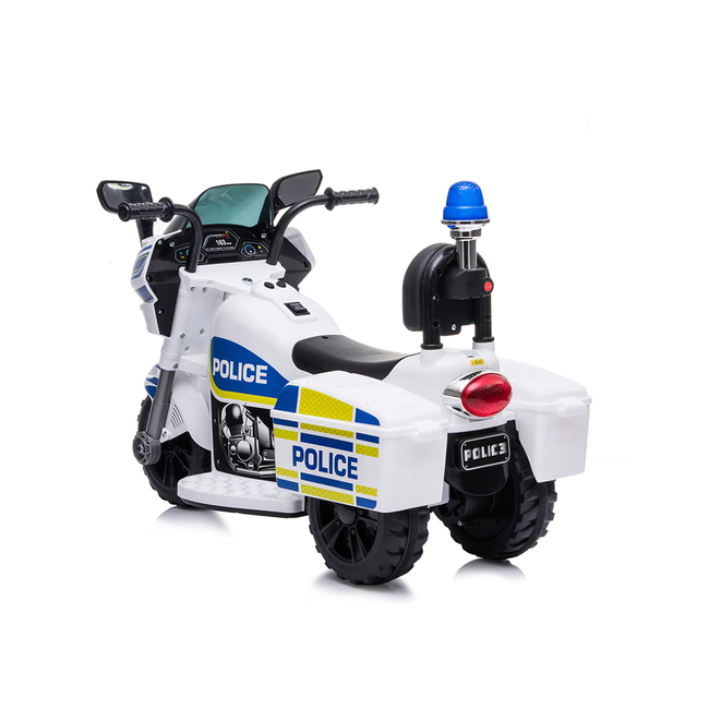 Chipolino Police 6V Ηλεκτροκίνητη Αστυνομική Παιδική Μηχανή 2+ ετών White ELMPO0211WH