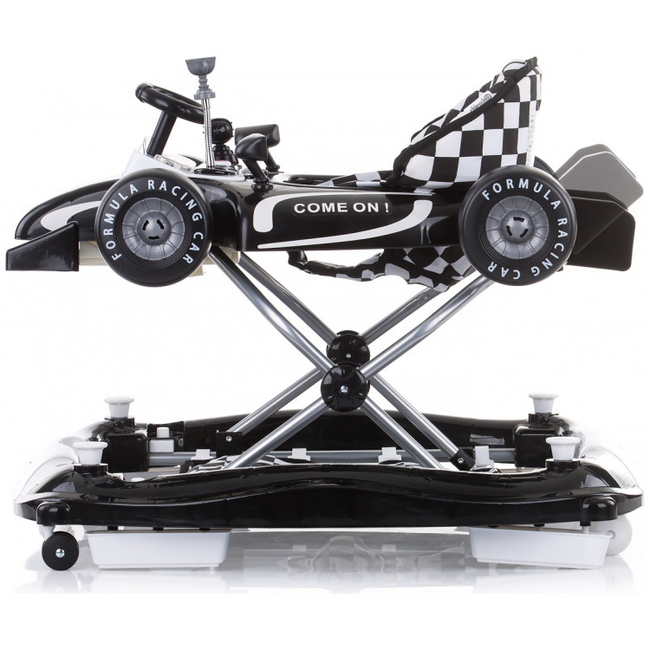 Chipolino Racer 4 in 1 Musical baby walker Black White PRRC02101BW