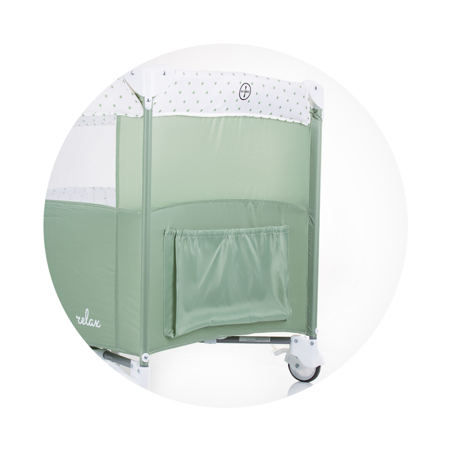 Travel cot shop with drop side