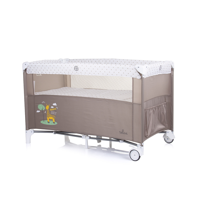 Chipolino Relax Travel Cot with drop side Sand KOSIRE239SA