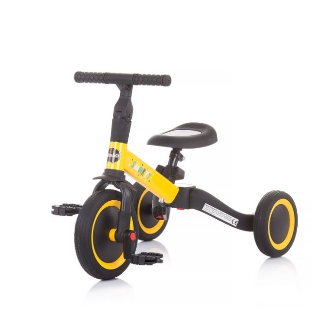 Chipolino Smarty 2 in 1 Μετατρεπόμενο Τρίκυκλο Ποδήλατο 12+ μηνών - Yellow (TRKSM0202YE)
