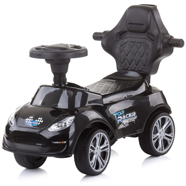 Chipolino Turbo Musical ride on car with handle Black ROCTR02102BK