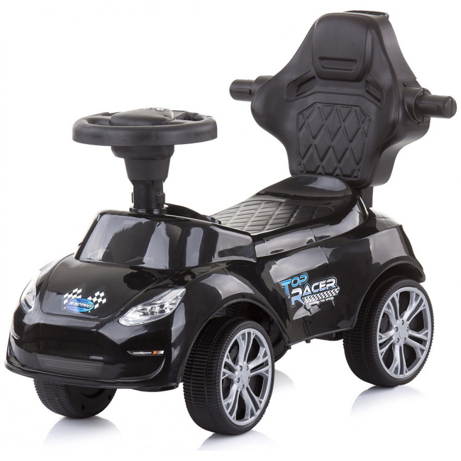 Chipolino Turbo Musical ride on car with handle Black ROCTR02102BK