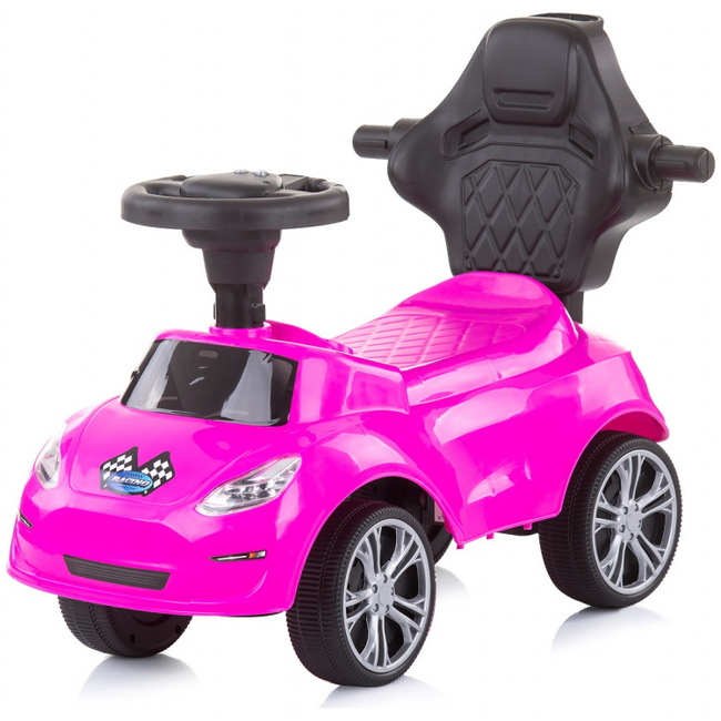 Chipolino Turbo Musical ride on car with handle Pink ROCTR02106PI