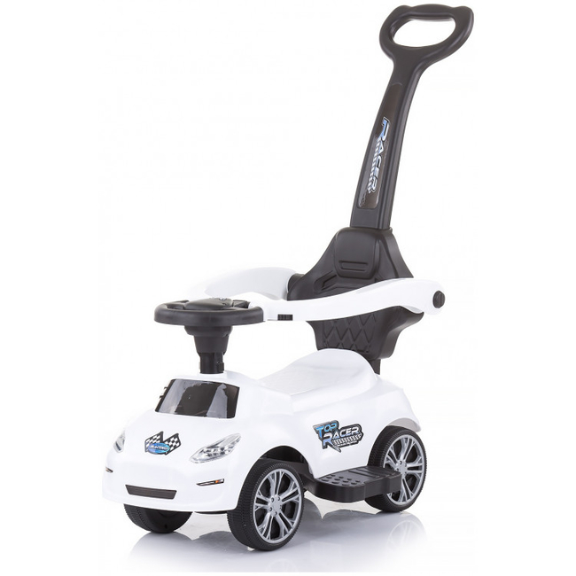 Chipolino Turbo Μουσικό Ποδοκίνητο όχημα με Λαβή Γονέα White ROCTR02101WH