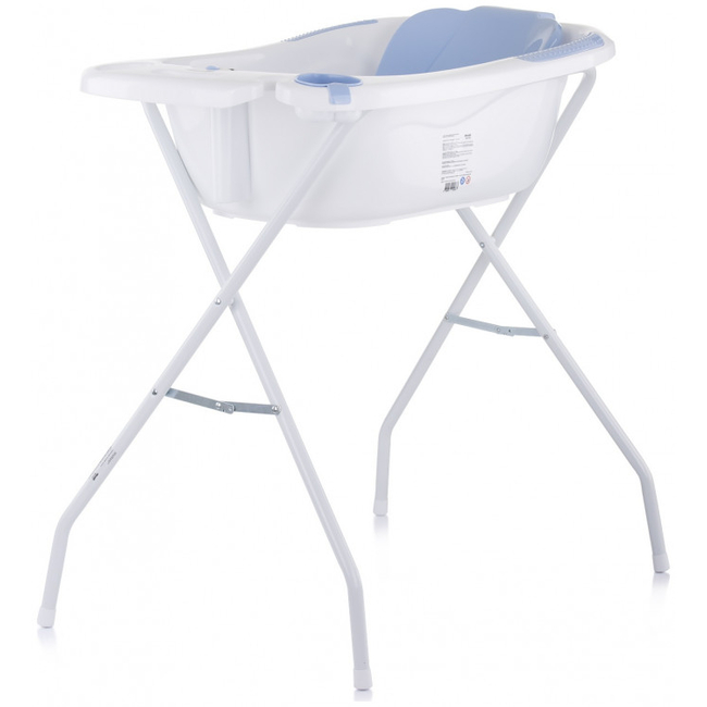 Chipolino Set bath tub, baby bath bed and stand Vela 87cm Blue VKVE00211BL